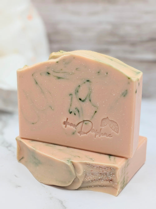 Calamine + Oat Handmade Tallow Body Soap - red mandarin, frankincense