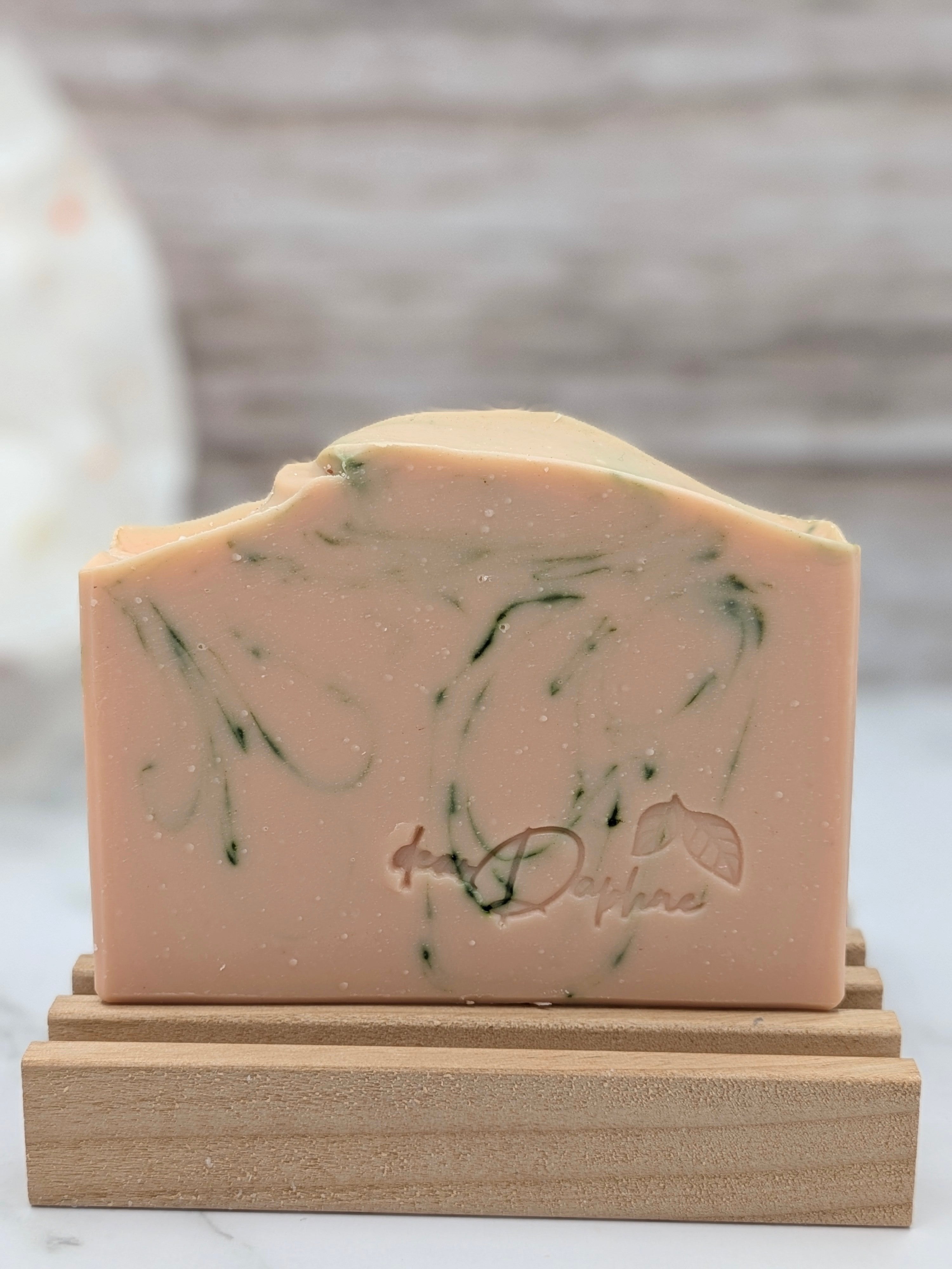 Calamine + Oat Handmade Tallow Body Soap - red mandarin, frankincense