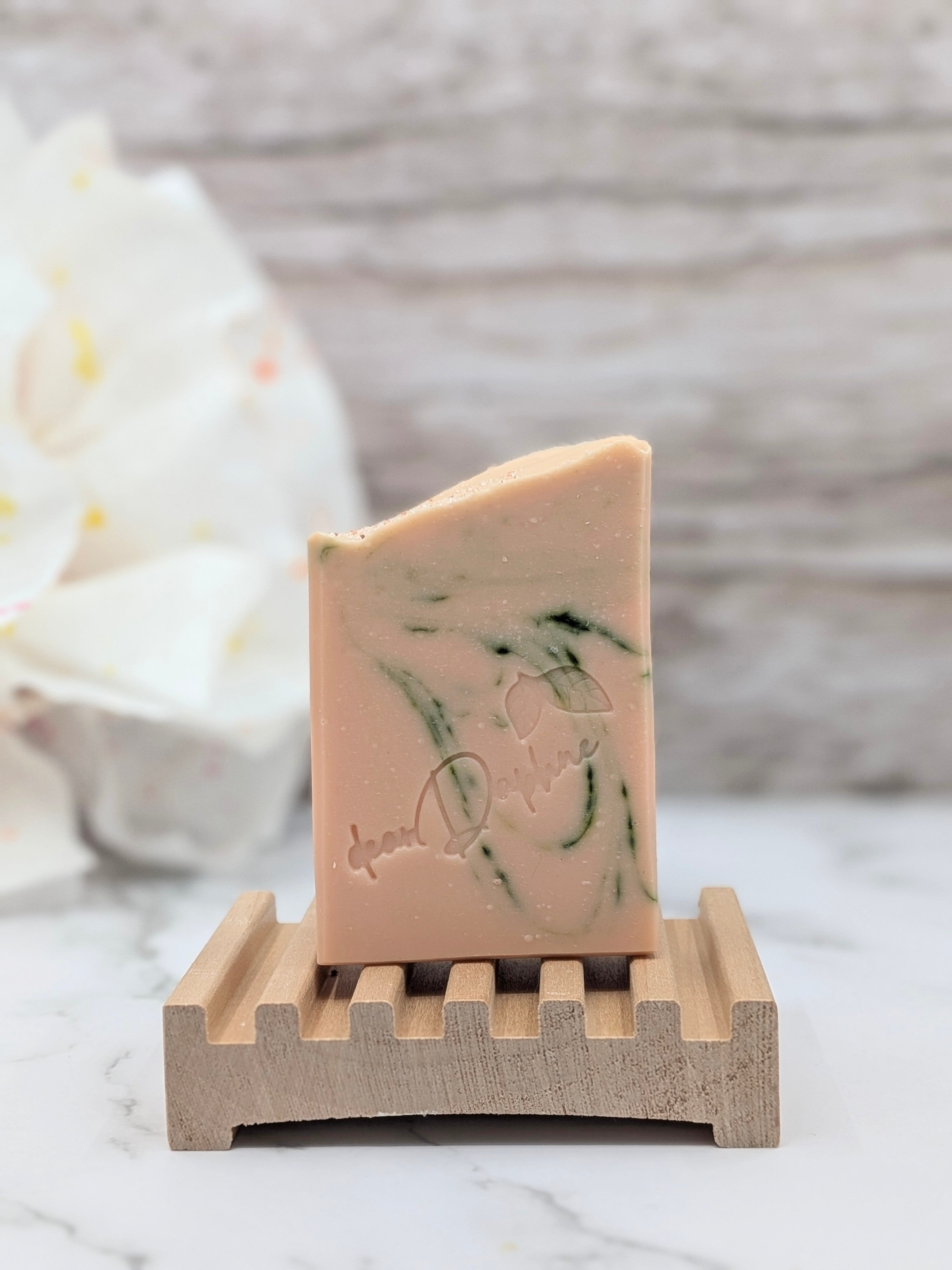 Calamine + Oat Handmade Tallow Body Soap - red mandarin, frankincense