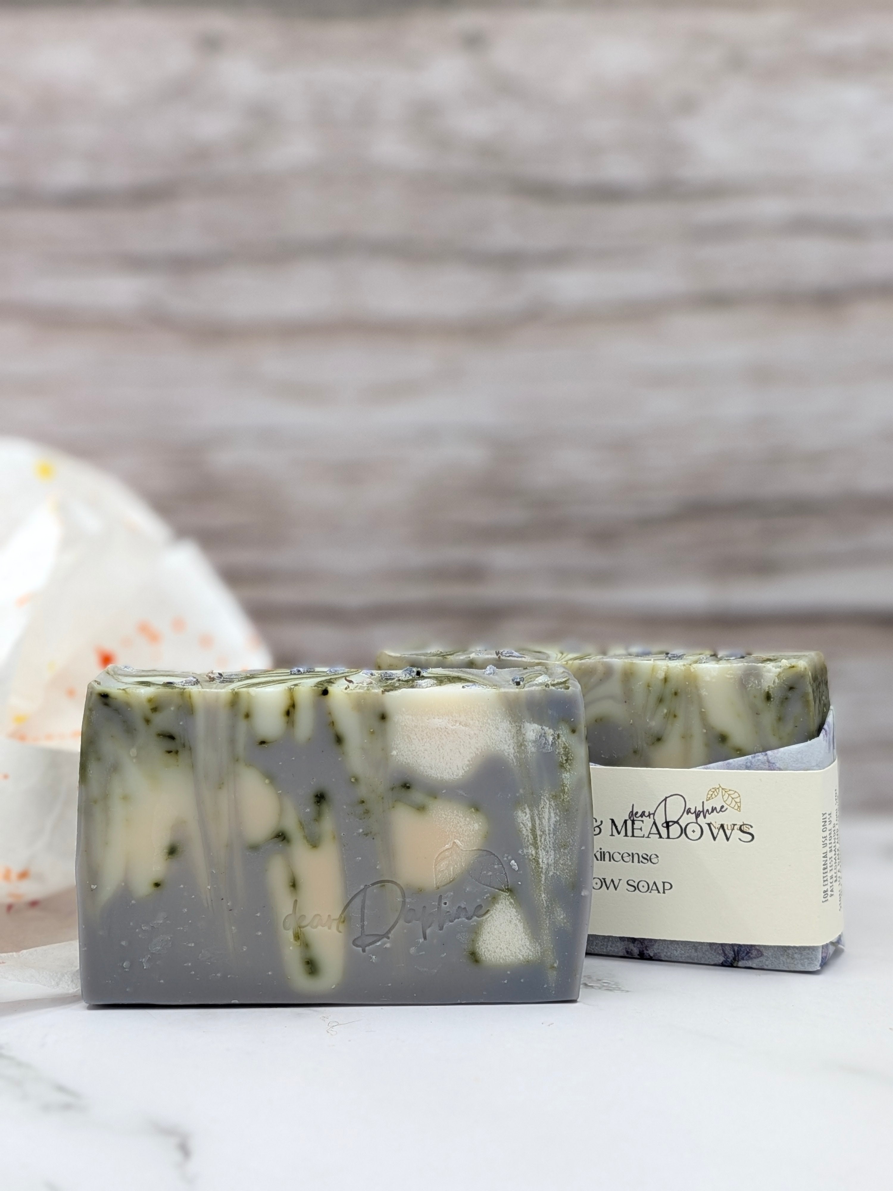 Goat Milk Kefir & Meadows Handmade Tallow Soap - Guest Size - Lavender, Bergamot, & Frankincense
