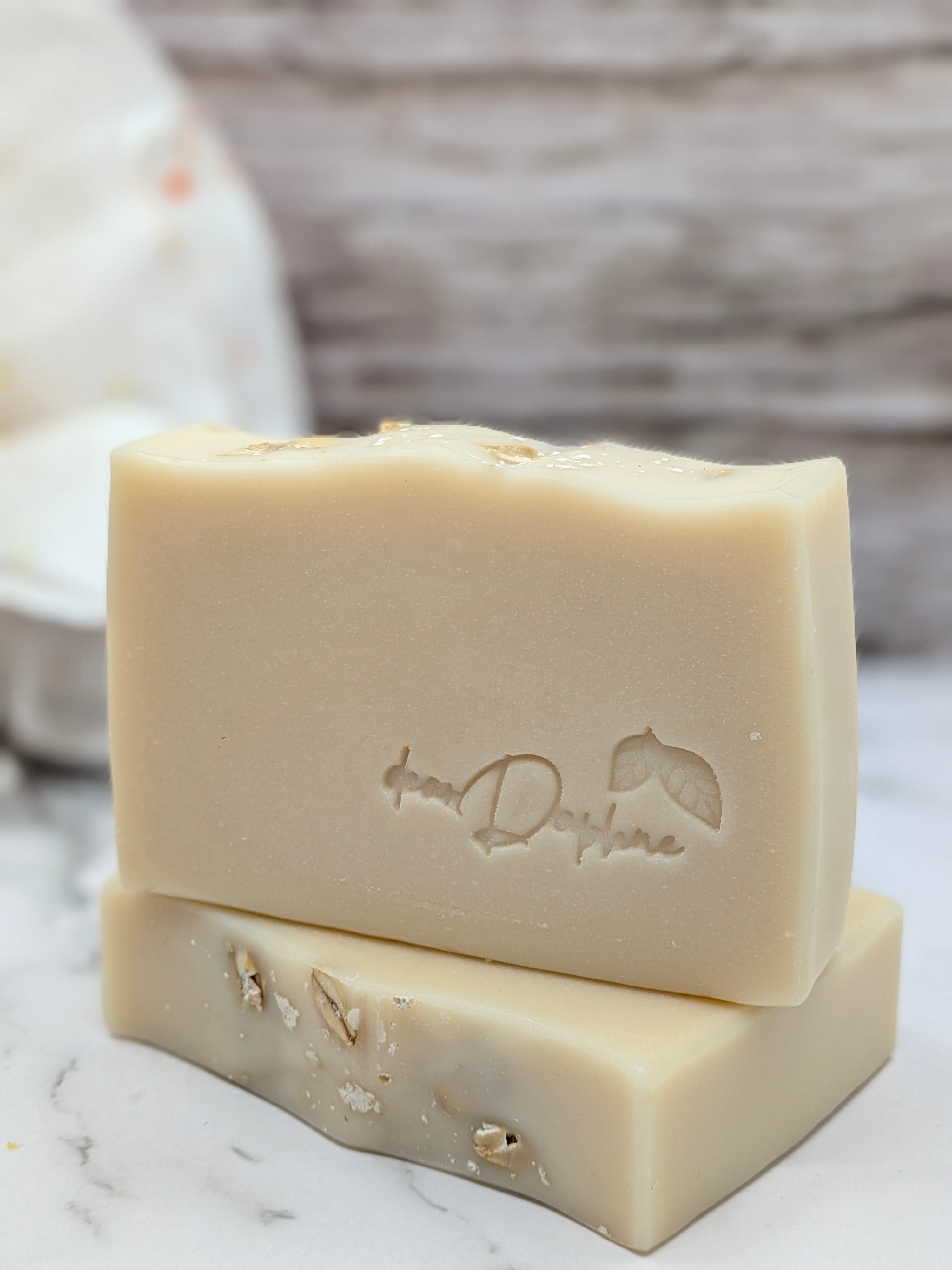 Unscented Oatmeal+Goat Milk Kefir Handmade Tallow Body Soap - with honey
