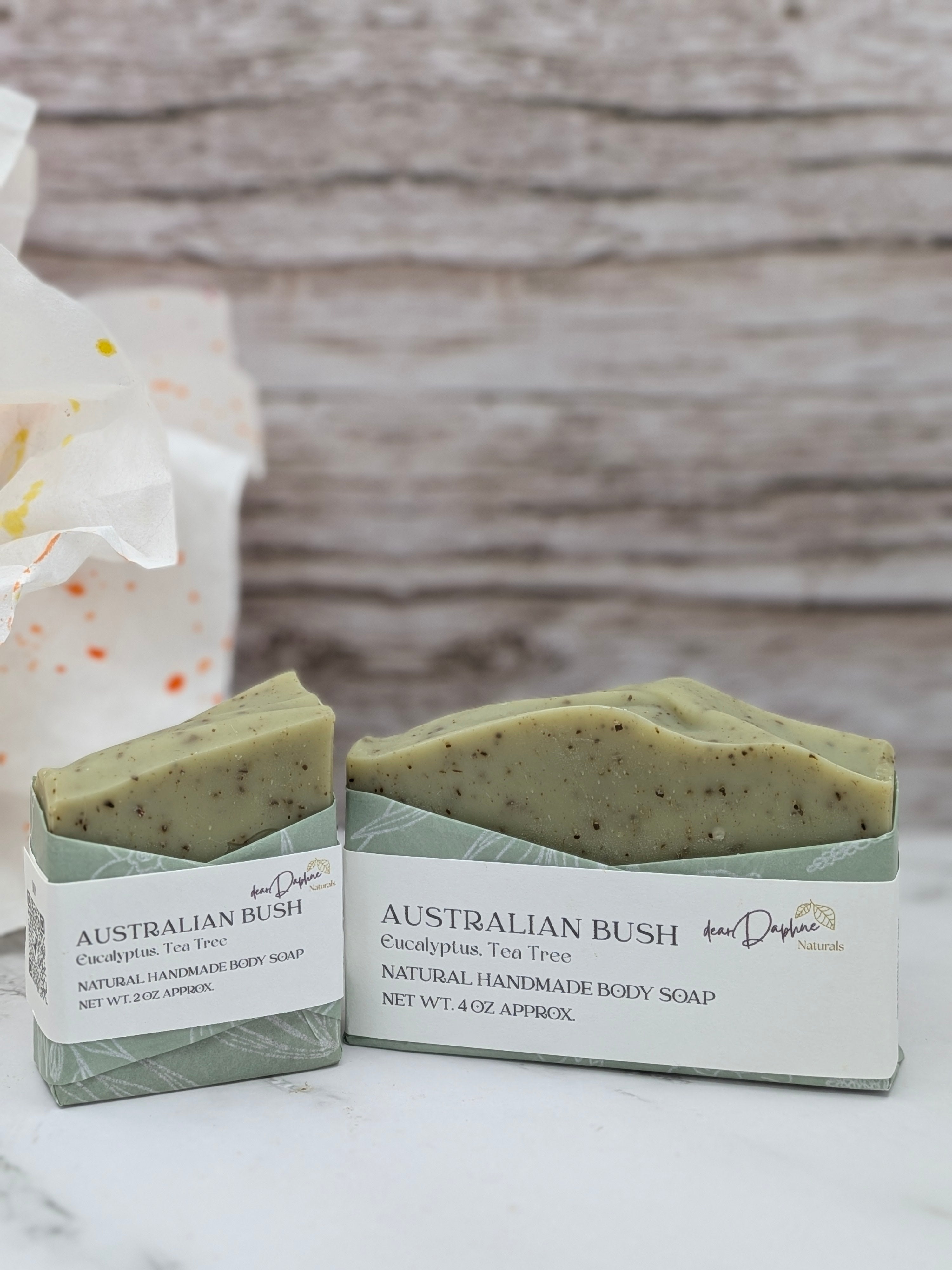 Australian Bush Handmade Body Soap - Vegan, eucalyptus & tea tree essential oils