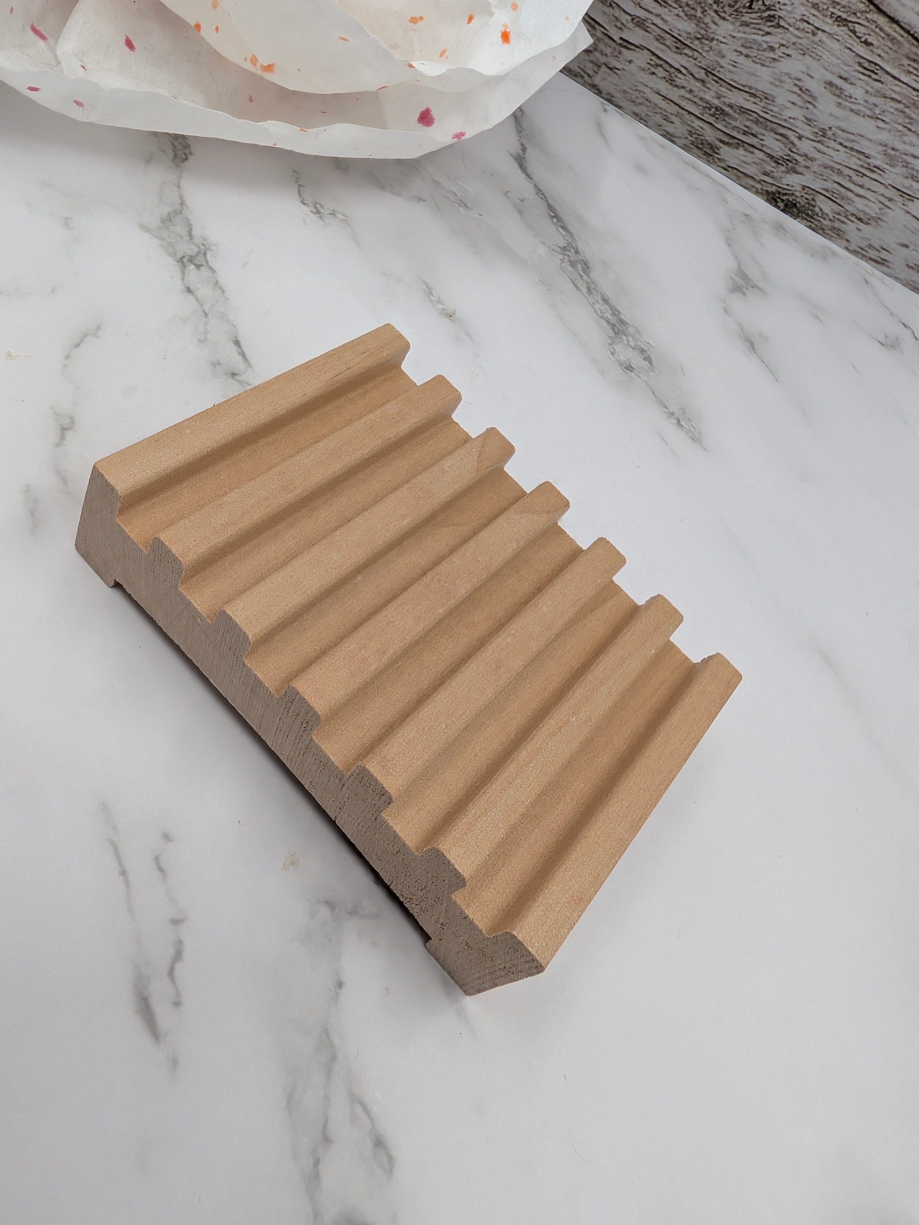 Mini 3"x2" Natural Red Alder Wood Soap Dish