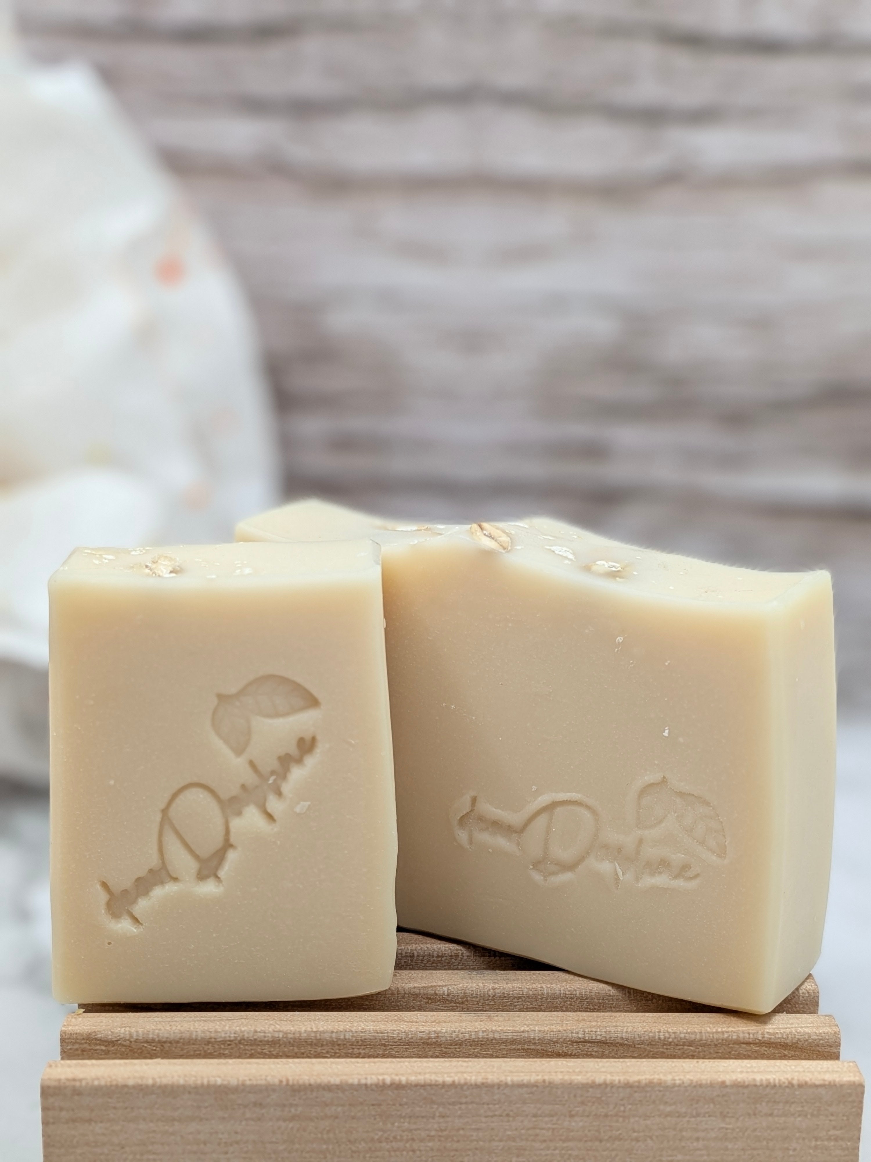 Unscented Oatmeal+Goat Milk Kefir Handmade Tallow Body Soap - with honey