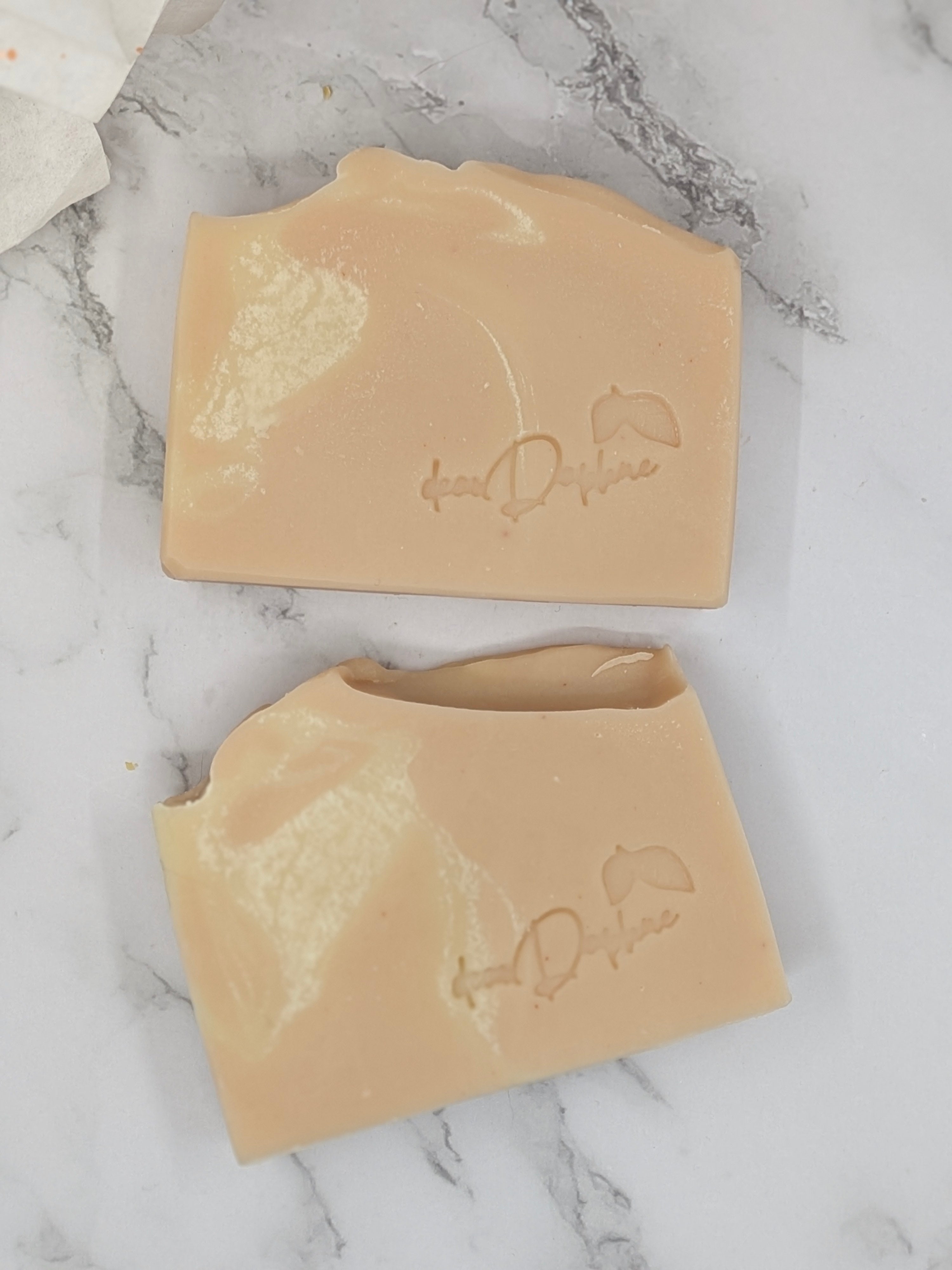 Pink Dusk Goat Milk Kefir Handmade Soap - with colloidal oatmeal; essential oils of palmarosa, frankincense
