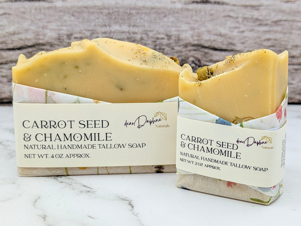 Carrot Seed & Chamomile Handmade Tallow Soap