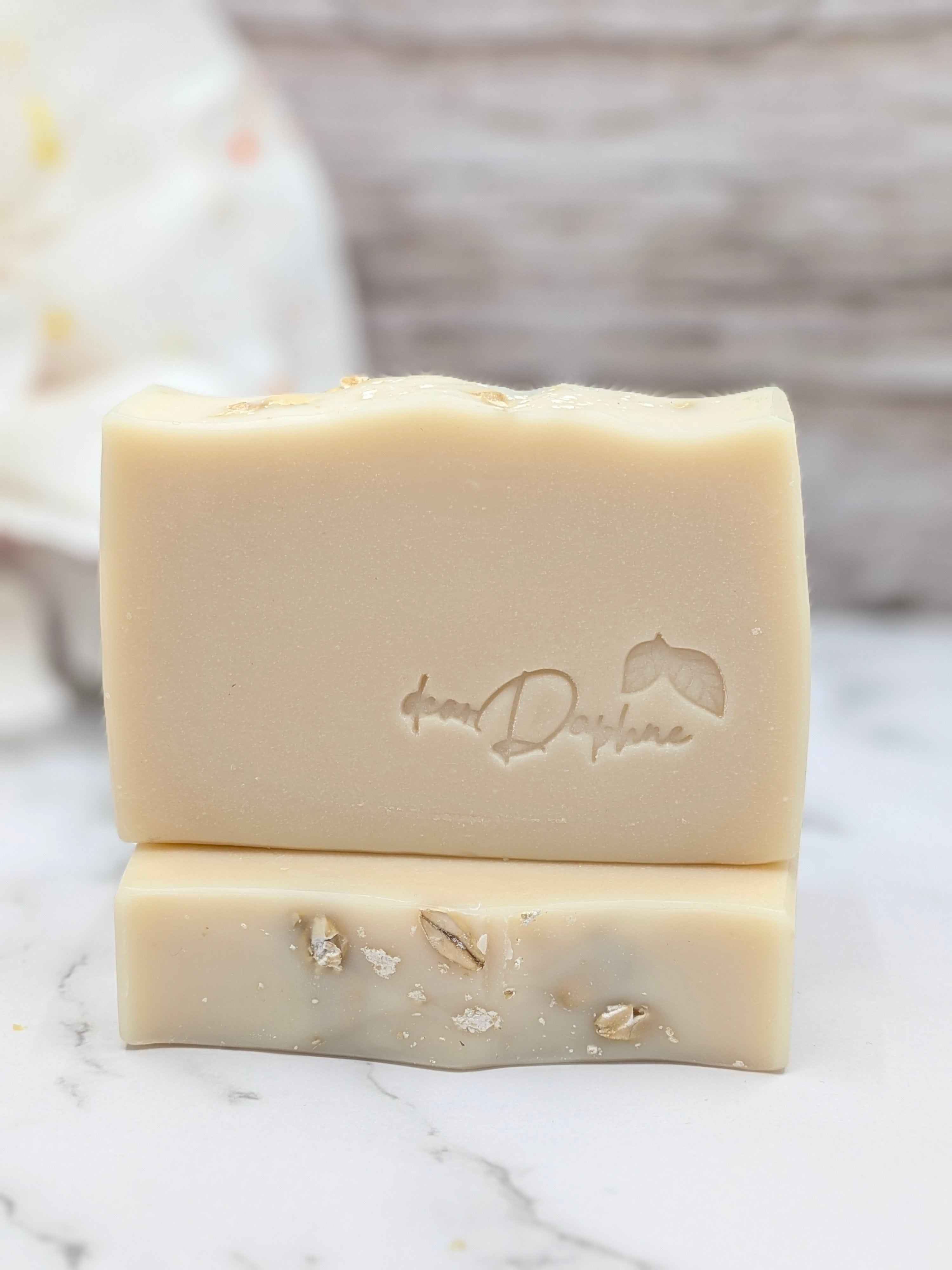 Unscented Oatmeal+Goat Milk Kefir Handmade Tallow Body Soap - with honey