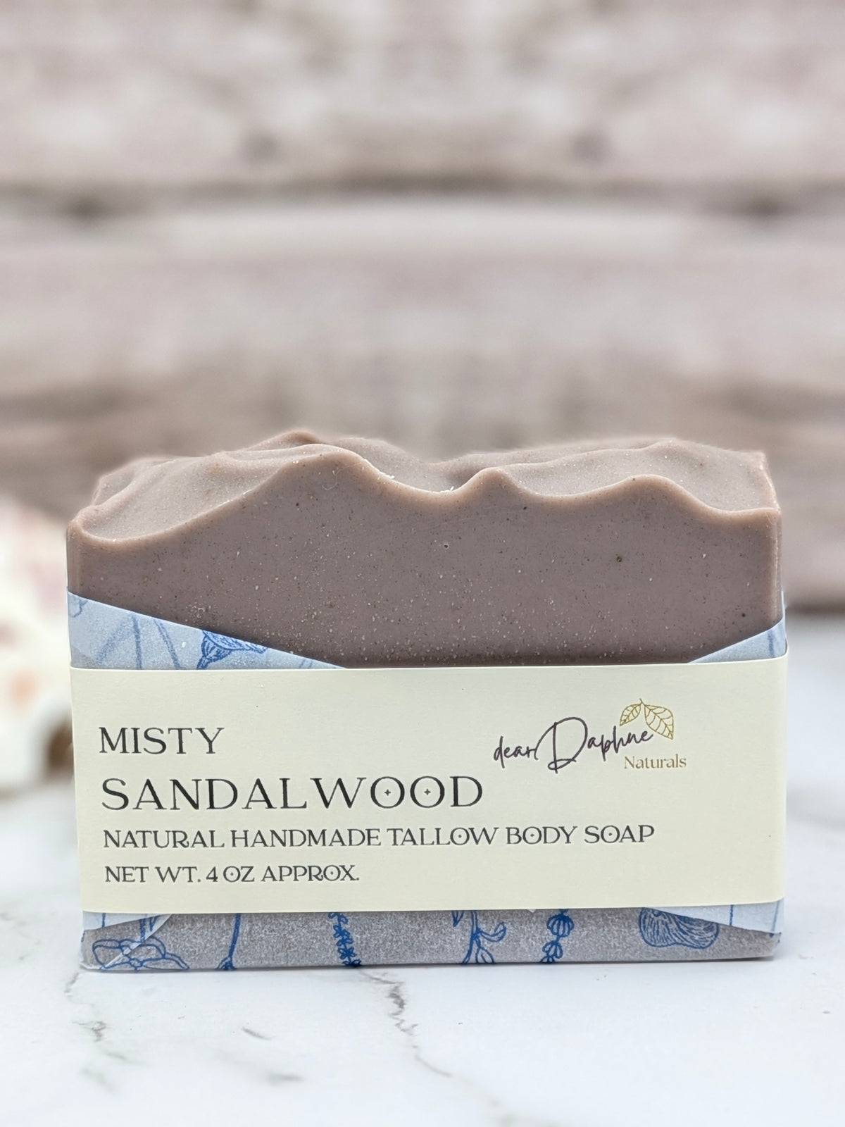 Misty Sandalwood Handmade Tallow Body Soap - Coconut Free