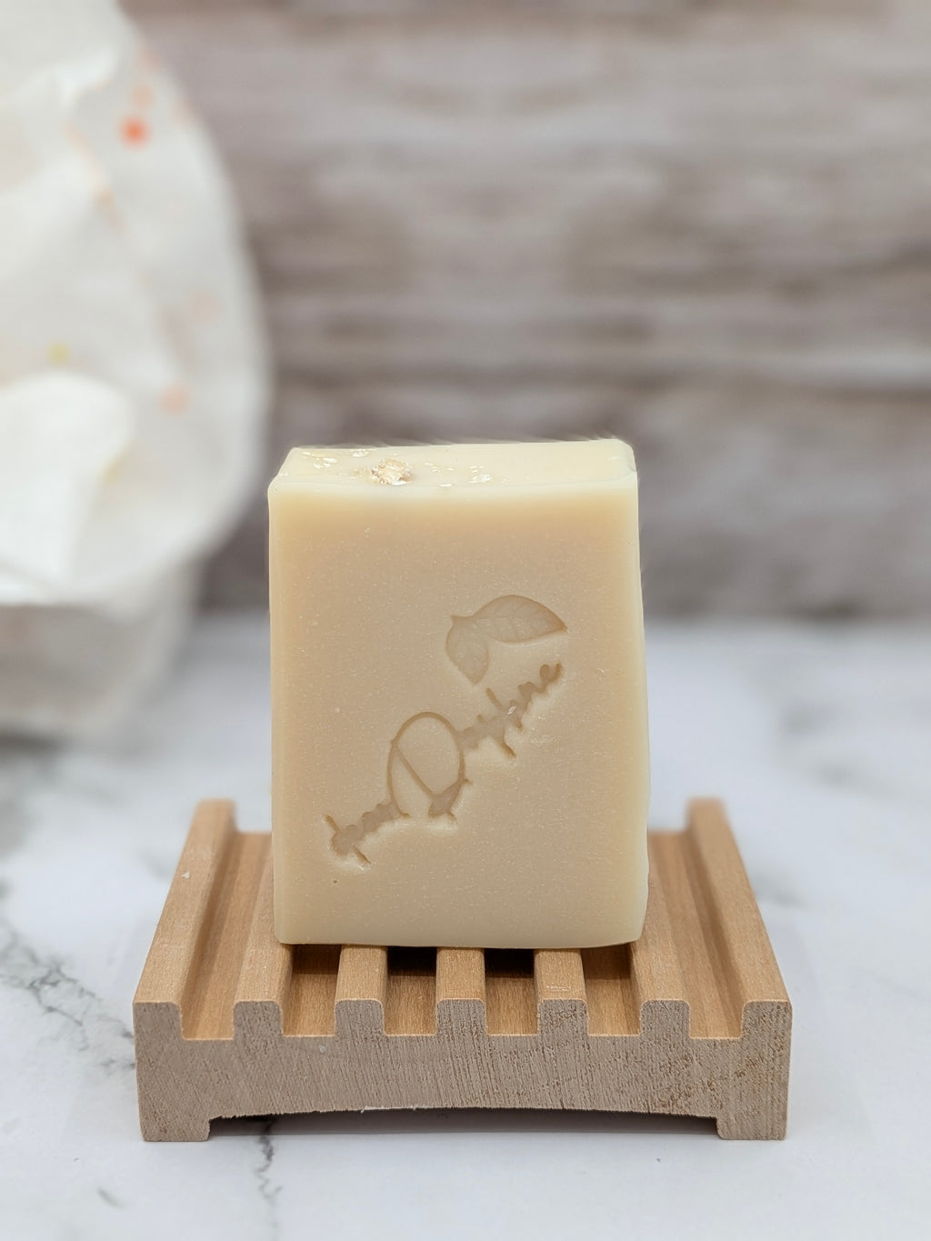Unscented Oatmeal+Goat Milk Kefir Handmade Tallow Body Soap - with honey