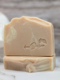 Pink Dusk Goat Milk Kefir Handmade Soap - with colloidal oatmeal; essential oils of palmarosa, frankincense