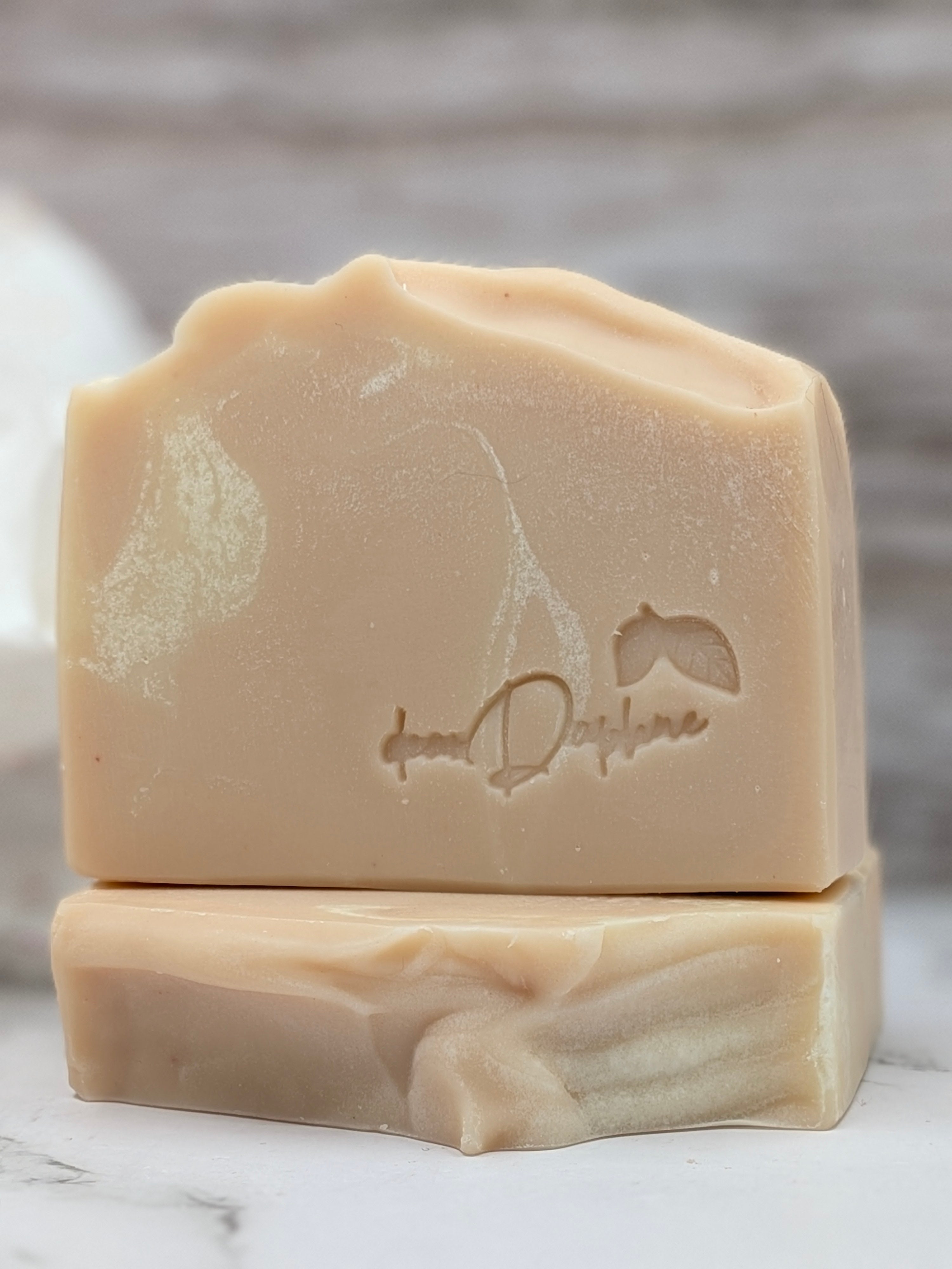 Pink Dusk Goat Milk Kefir Handmade Soap - with colloidal oatmeal; essential oils of palmarosa, frankincense