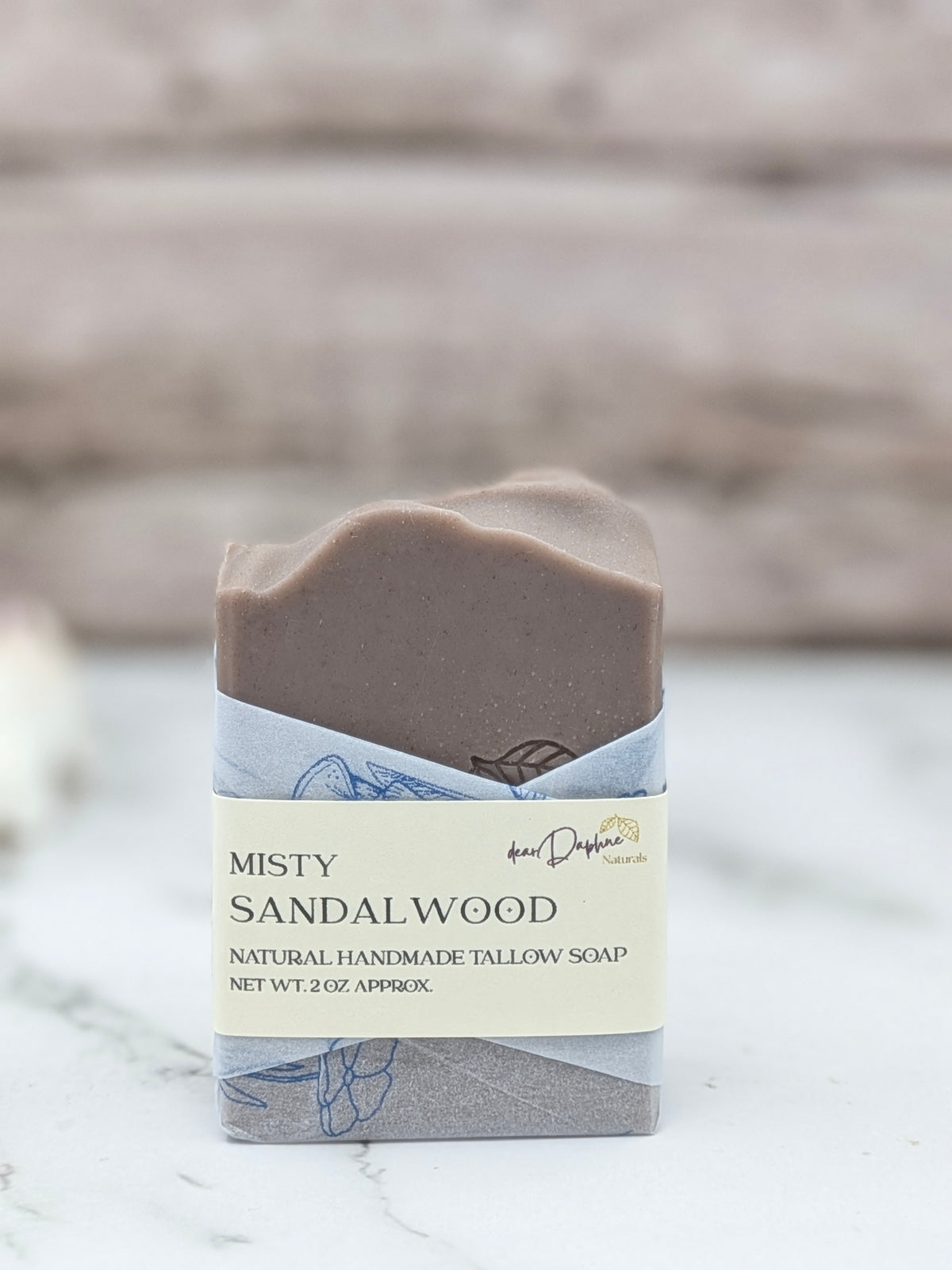Misty Sandalwood Handmade Tallow Body Soap - Coconut Free
